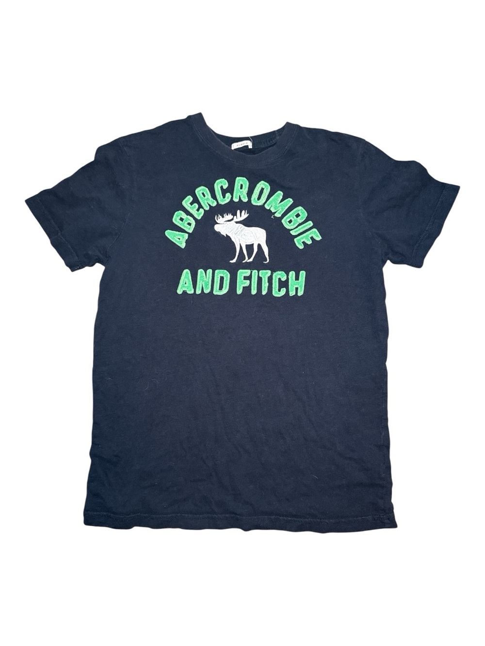 Abercrombie & Fitch Men's Navy Muscle Fit T-shirt Y2K Big Moose Medium